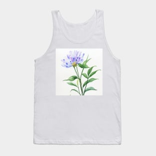 Blue Watercolor Flower - Spotted Tank Top